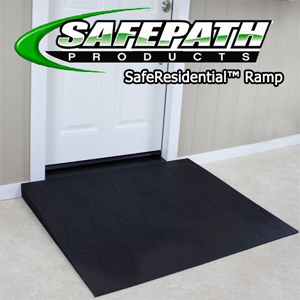 SafeResidential Rubber wheelchair ramps for ADA compliance Safepath products. EZEdge Threshold Ramps Higher quality than EZ Access.