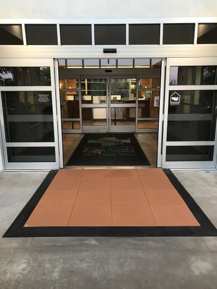 Door entryway threshold ramp and level landing providing ADA compliant wheelchair access by SafePath